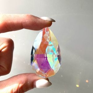 One New 50mm Glass Crystal Drop with Hole Prism Lamps Sun Catchers